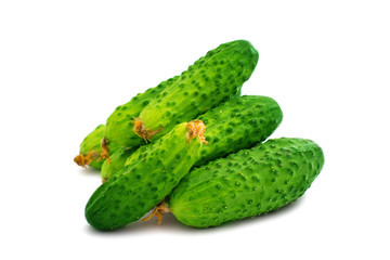fresh cucumber isolated
