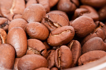 background from brown coffee beans