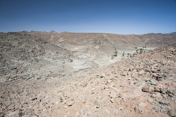 Rocky mountain slope in a desert