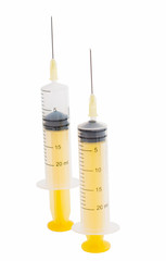 medical syringe isolated