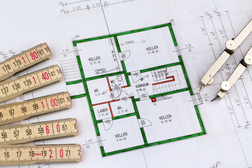 Bauplan für ein Haus