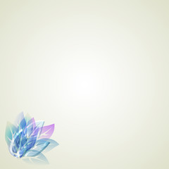 Abstract artistic Background with blue floral element