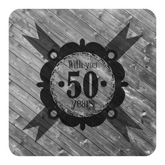 Anniversary sign 50 years text retro design