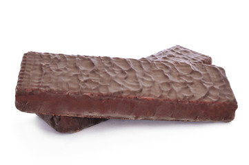 wafer cookies coated with chocolate