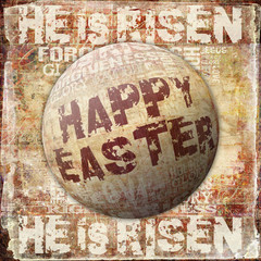 Happy Easter He is risen Religious Background
