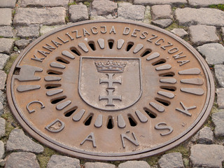 Hatch cover in Gdansk, Poland