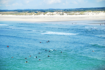 Obraz premium Tréguennec beach at Pointe de la Torche, Brittany, France