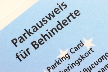 Parkausweis für Behinderte