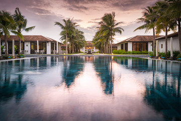 Beautiful view of resort in Vietnam, Asia.