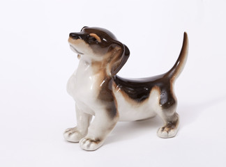 German badger Dog ceramic figurine