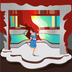 Dancing girl in the club