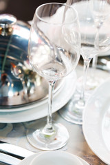 .Ceramic tableware on the table