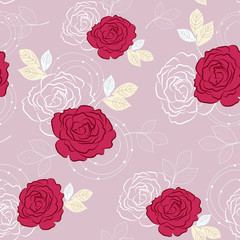 Romantic floral seamless pattern