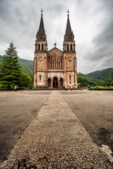 Basilica of Our Lady of Battles, Covadonga, Asturias, Spain.