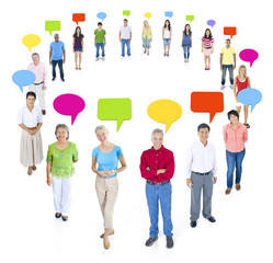 Obraz premium Multiethnic People Global Communication