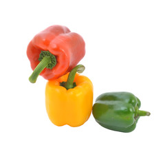 Obraz na płótnie Canvas Bell peppers isolated on white background