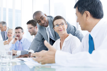 Group of business people meeting