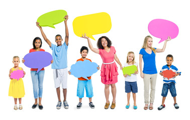 Obraz premium Multiethnic Group of People Global Communication