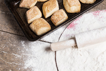 cookies on a baking tray