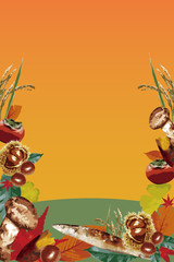 秋の味覚のイメージ枠