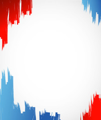Fototapeta premium red, white and blue ink illustration design