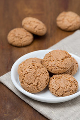 biscotti cookies on wooden background