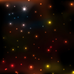 glittering stars on bokeh backgrounds