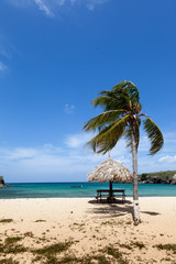 Santa Cruz a free local beach on Curacao, Caribbean