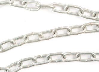 Obraz premium Chain on White Background