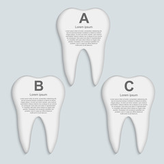 Vector tooth infographic. Design template.