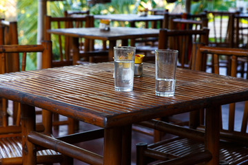 wood table and chairs