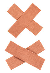 Bandaids isolated over a white background