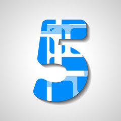 abstract number collection - 5