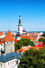 Obraz premium View to Tallinn Old town