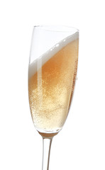 Glass of champagne, isolated on white