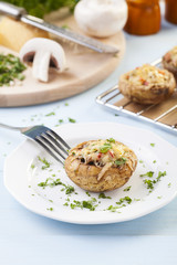 Baked stuffed mushrooms