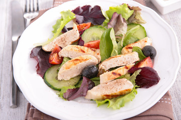 salad with chicken breast