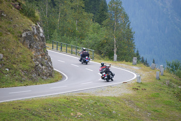 Motorradfahrerer auf der Silvretta-Hochalpenstraße