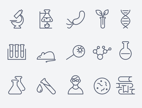 Science And Research  Icons