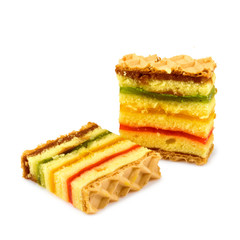 Isolated image of two cookies on white background