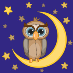Owl on the moon