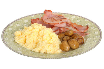 Bacon Mushrooms and Scrambled Eggs