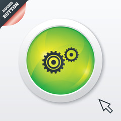 Cog settings sign icon. Cogwheel gear symbol.