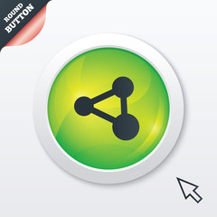 Share sign icon. Link technology symbol.