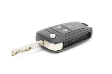 Modern car keys isolated on white background