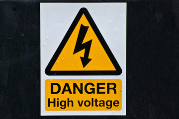 High voltage sign UK