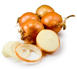 isolated image   onions on a white background