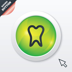 Tooth sign icon. Dental care symbol.