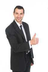 Uomo d'affari che fa ok