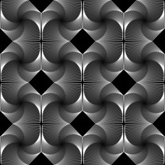 Design seamless monochrome decorative rhombus geometric pattern